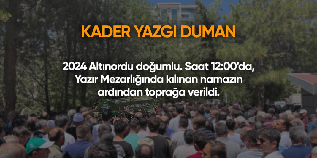 Konya'da bugün vefat edenler | 16 Nisan 2025 13